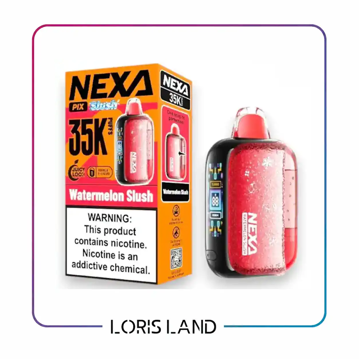 پاد یکبار مصرف نکسا طعم بستنی هندوانه 35 هزار پاف nexa disposable pod 35000 puff