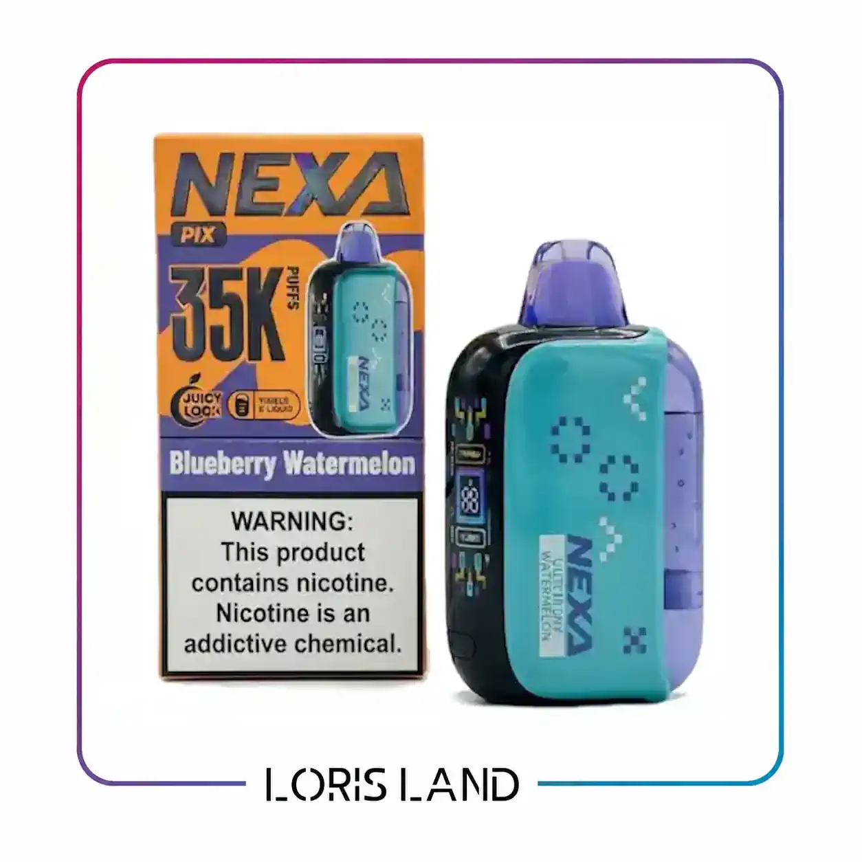 پاد یکبار مصرف نکسا طعم بلوبری هندوانه 35 هزار پاف nexa disposable pod 35000 puff