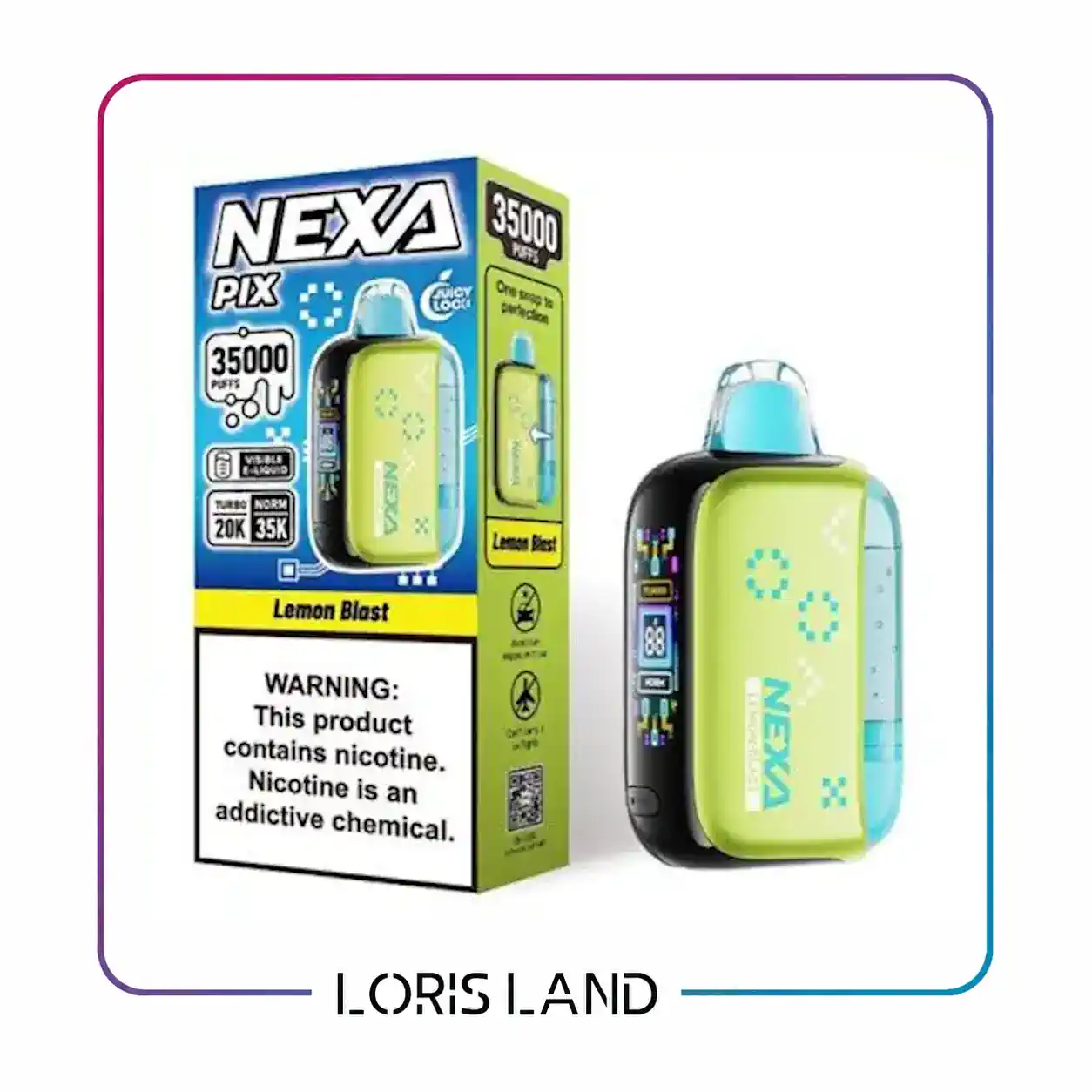 پاد یکبار مصرف نکسا طعم لیمو 35 هزار پاف nexa disposable pod 35000 puff