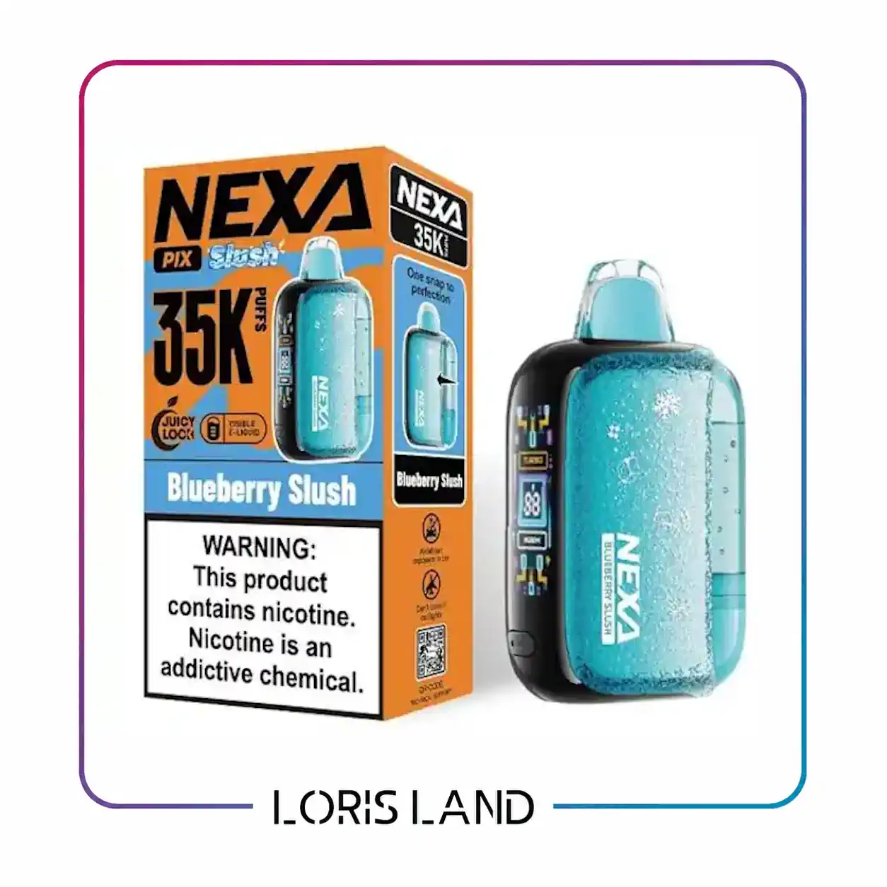 پاد یکبار مصرف نکسا طعم بستنی بلوبری 35 هزار پاف nexa disposable pod 35000 puff