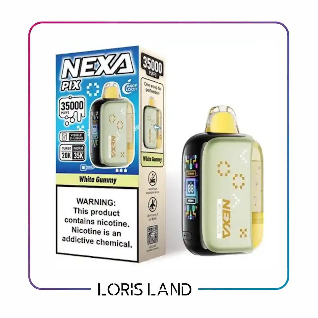 پاد یکبار مصرف نکسا طعم آدامس بادکنکی 35 هزار پاف nexa disposable pod 35000 puff